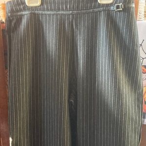 Black and gray striped women’s work pants